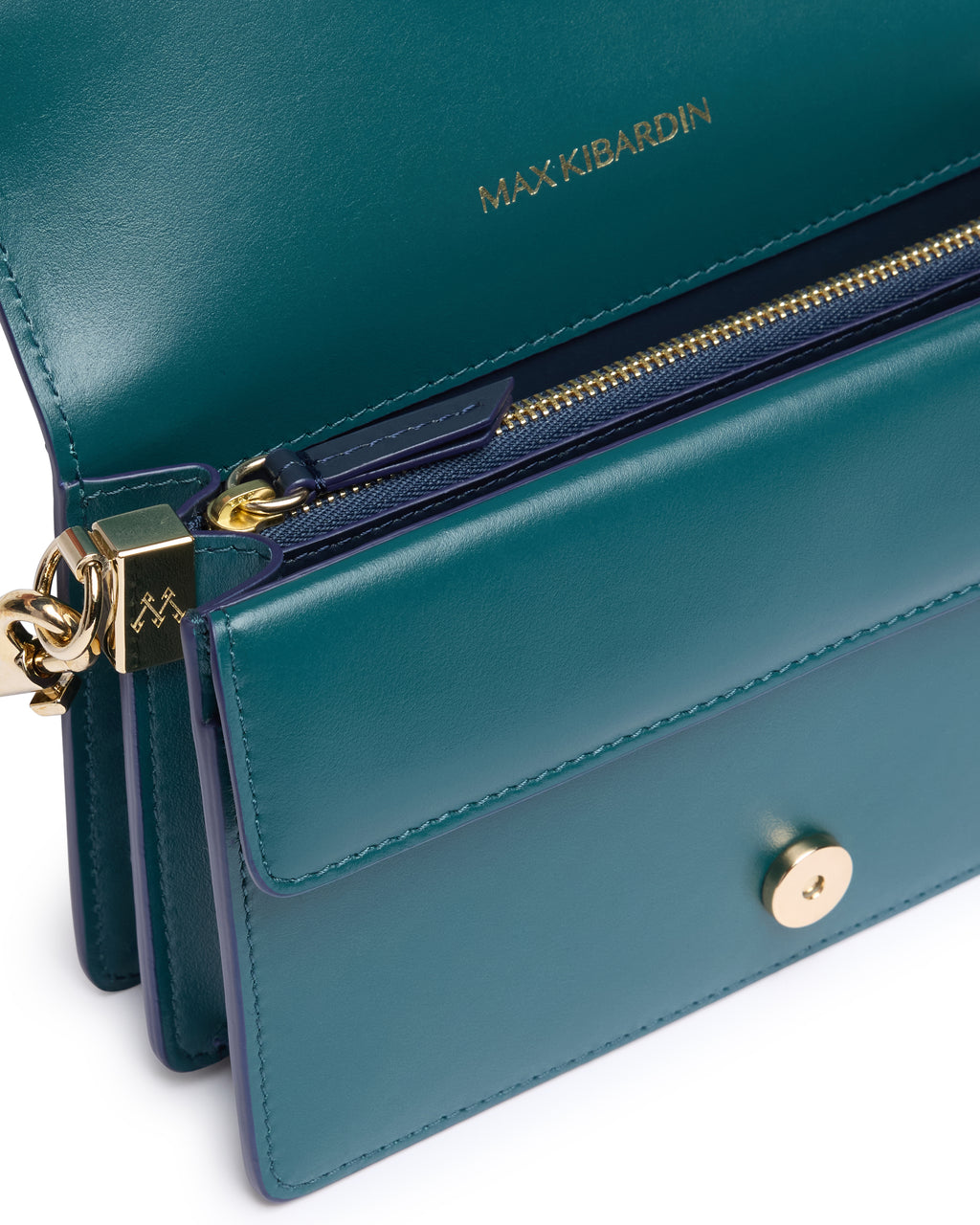 Multicolour Intarsia Leather Bag with Detachable Canvas Strap